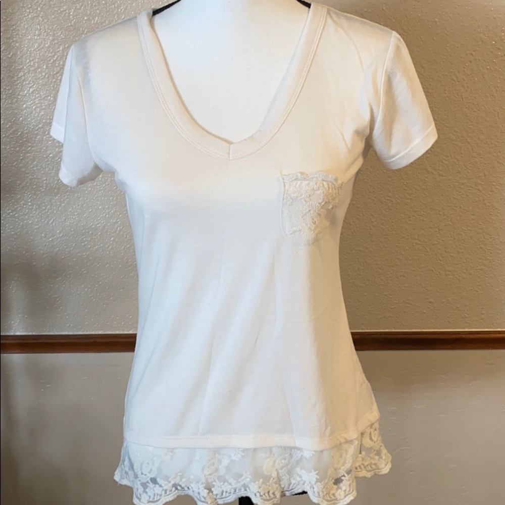 Rue 21 Cream Lace Shirt
